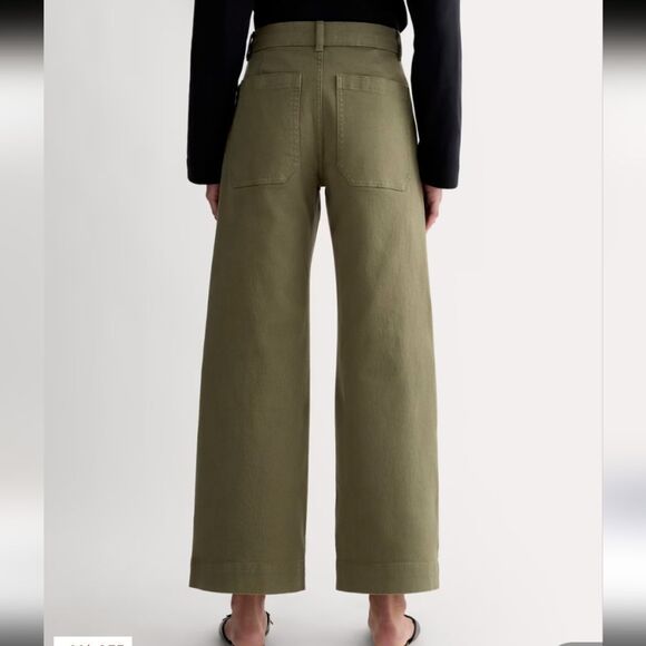Everlane The Utility Wide-Leg Pant Kalamata Olive Green Size 00 - Picture 11 of 11